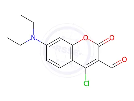 Chemical structure of 4-Chloro-7-(diethylamino)-2-oxo-2H-chromene-3-carbaldehyde