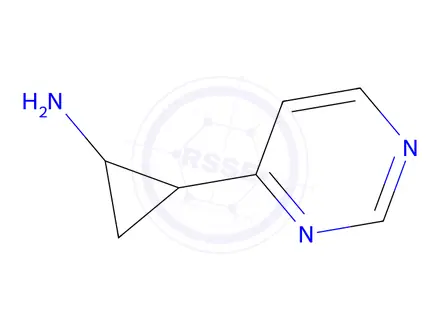 Chemical structure of 2-(Pyrimidin-4-yl)cyclopropan-1-amine