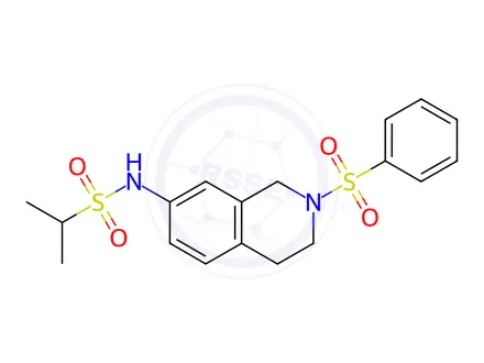 Chemical structure of N-(2-(Phenylsulfonyl)-1,2,3,4-tetrahydroisoquinolin-7-yl)propane-2-sulfonamide