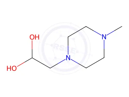 Chemical structure of 2-(4-methylpiperazin-1-yl)ethane-1,1-diol dihydrochloride