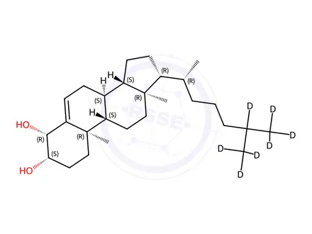 Chemical structure of 4β-hydroxycholesterol-d7