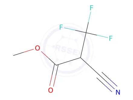 Chemical structure of methyl 2-cyano-3,3,3-trifluoropropanoate