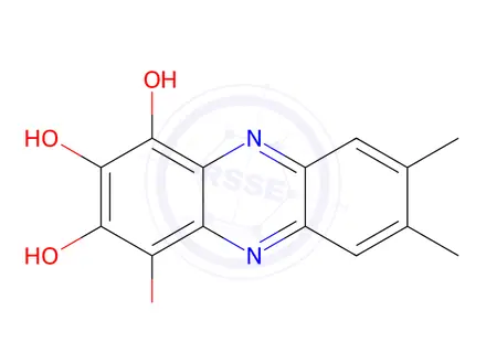 Chemical structure of 7,8-Dimethyl-1,2,3,4-tetrahydroxyphenazine
