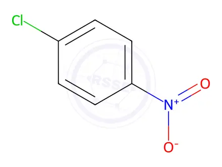 Chemical structure of 1-Chloro-4-nitrobenzene in methanol