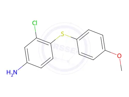 Chemical structure of 3-chloro-4-[(4-methoxyphenyl)sulfanyl]aniline