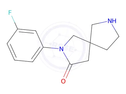 Chemical structure of 2-(3-fluorophenyl)-2,7-diazaspiro[4.4]nonan-3-one