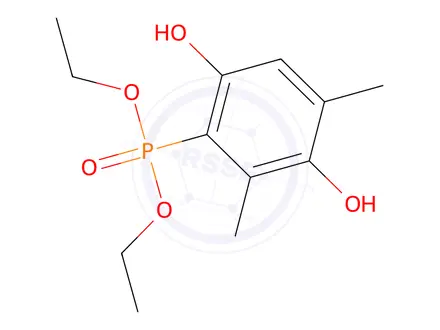 Chemical structure of Diethyl (3,6-dihydroxy-2,4-dimethylphenyl)phosphonate