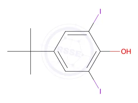 Chemical structure of 4-tert-Butyl-2,6-diiodophenol