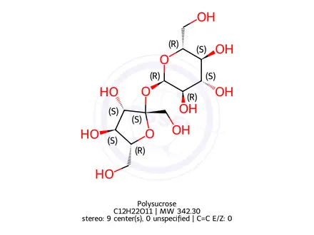 Chemical structure of Sucrose