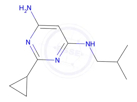 Chemical structure of 2-cyclopropyl-n4-isobutylpyrimidine-4,6-diamine