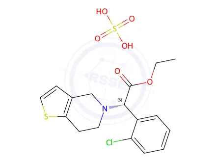 Chemical structure of Ethyl-S-(+)-Clopidogrel Sulfate