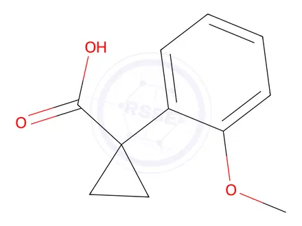 Chemical structure of 1-(2-Methoxyphenyl)cyclopropane-1-carboxylic Acid