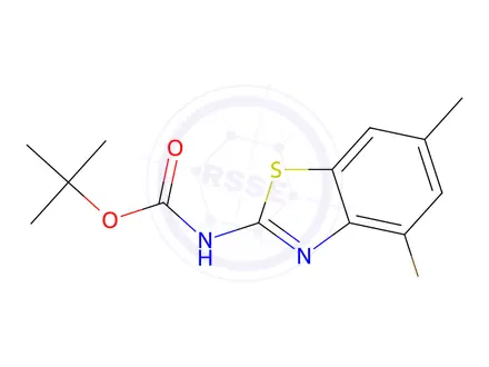 Chemical structure of tert-Butyl (4-bromo-6-methylbenzo[d]thiazol-2-yl)carbamate