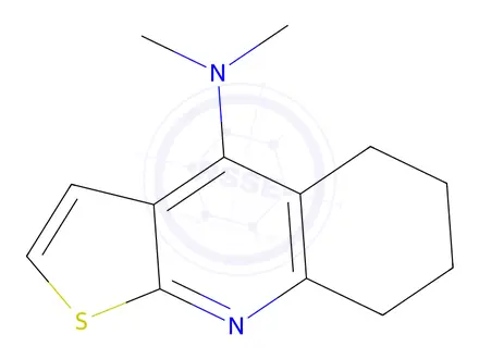 Chemical structure of N,N-dimethyl-5,6,7,8-tetrahydrothieno[2,3-b]quinolin-4-amine