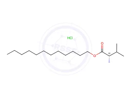 Chemical structure of L-Valine, dodecyl ester, hydrochloride (1:1)