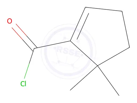 Chemical structure of 1-Cyclopentene-1-carbonyl chloride, 5,5-dimethyl-(9CI)