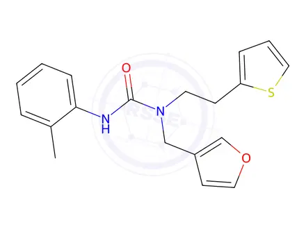 Chemical structure of 1-(Furan-3-ylmethyl)-1-(2-(thiophen-2-yl)ethyl)-3-(o-tolyl)urea