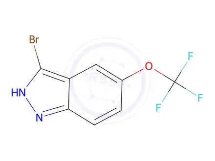 Chemical structure of 3-bromo-5-(trifluoromethoxy)-1H-indazole