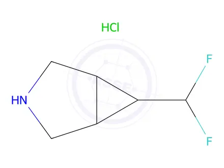 Chemical structure of 6-(Difluoromethyl)-3-azabicyclo[3.1.0]Hexane hydrochloride