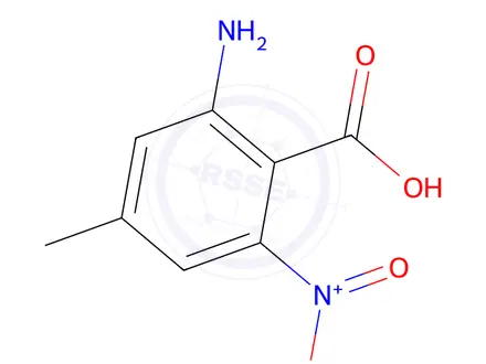 Chemical structure of Benzoic acid, 2-amino-4-methyl-6-nitro-(9CI)