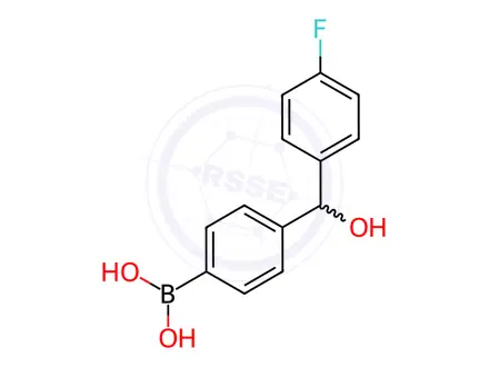 Chemical structure of 4-[(4-Fluorophenyl)(hydroxy)methyl]phenylboronic acid