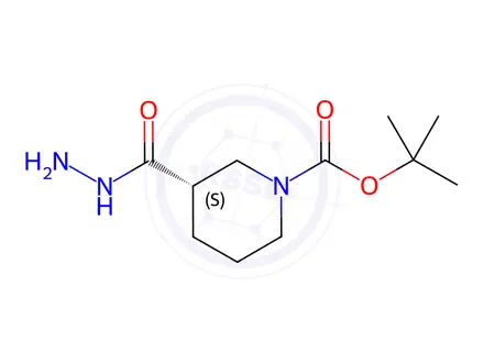 Chemical structure of 1-Boc-nipecotic Acid Hydrazide