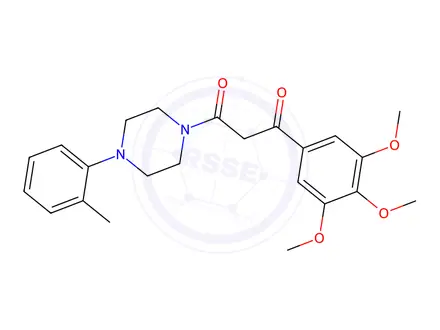 Chemical structure of 1-(o-Tolyl)-4-[3-(3,4,5-trimethoxyphenyl)-1,3-dioxopropyl]piperazine
