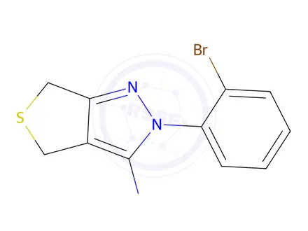 Chemical structure of 2-(2-Bromo-phenyl)-2,6-dihydro-4H-thieno[3,4-c]pyrazol-3-ylamine