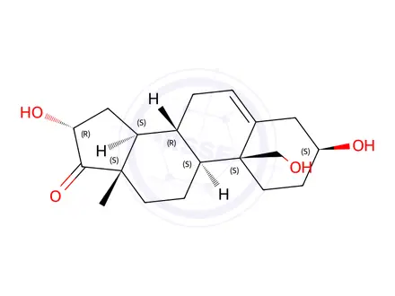 Chemical structure of 3,16,19-trihydroxy-5-androsten-17-one
