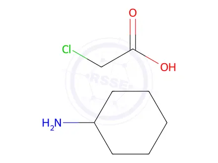 Chemical structure of chloroacetic acid, compound with cyclohexylamine (1:1)