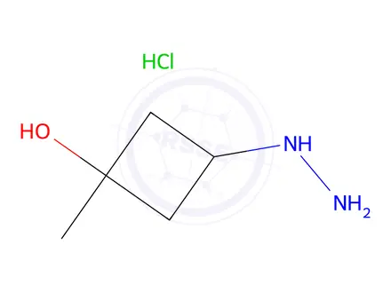 Chemical structure of 3-Hydrazineyl-1-methylcyclobutan-1-ol hydrochloride