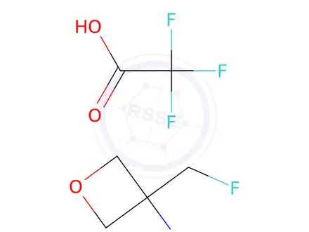 Chemical structure of 3-(Fluoromethyl)oxetan-3-amine 2,2,2-trifluoroacetic acid