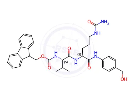 Chemical structure of (9H-Fluoren-9-Yl)Methyl ((S)-1-(((S)-1-((4-(Hydroxymet