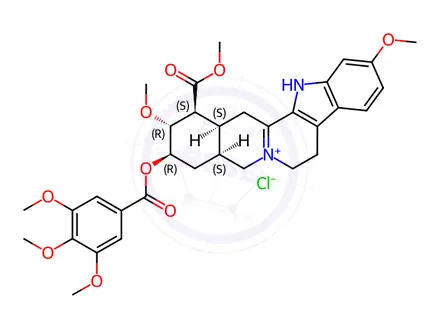 Chemical structure of 3-Dehydro reserpine chloride