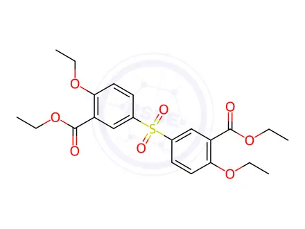 Chemical structure of 3,3’-Sulfonyl Bis-6-ethoxybenzoic Acid Diethyl Ether