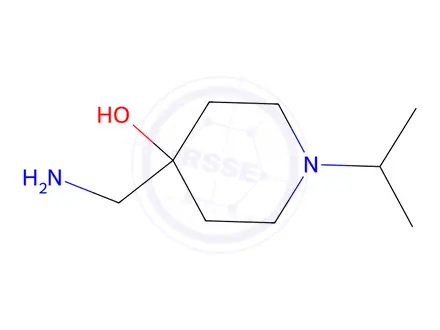 Chemical structure of 4-(aminomethyl)-1-(propan-2-yl)piperidin-4-ol