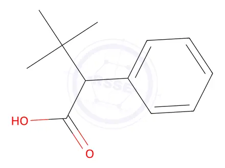 Chemical structure of Benzeneacetic acid, α-(1,1-dimethylethyl)-