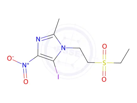 Chemical structure of 1-[2-(ETHYLSULFONYL)ETHYL]-5-IODO-2-METHYL-4-NITRO-1H-IMIDAZOLE