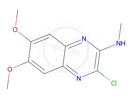 Chemical structure of 3-Chloro-6,7-dimethoxy-N-methylquinoxalin-2-amine