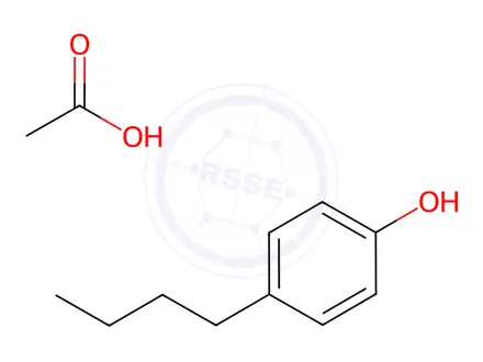 Chemical structure of 4-butylphenyl acetate