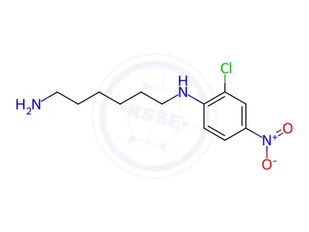 Chemical structure of N1-(2-chloro-4-nitrophenyl)hexane-1,6-diamine