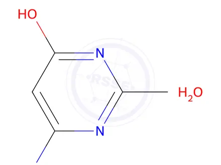 Chemical structure of 6-Amino-2-methylpyrimidin-4-ol hydrate