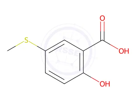 Chemical structure of 2-Hydroxy-5-(methylthio)-benzoic Acid