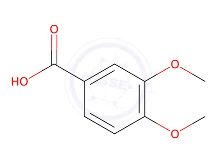Chemical structure of 3,4-Dimethoxybenzoic acid