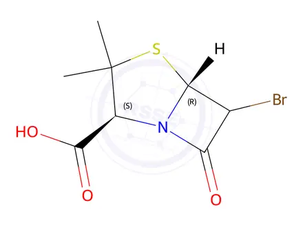 Chemical structure of 6-Bromopenicillanic Acid