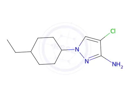 Chemical structure of 4-Chloro-1-(4-ethylcyclohexyl)-1h-pyrazol-3-amine