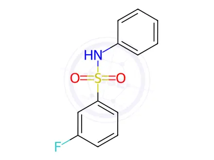 Chemical structure of 3-Fluoro-n-phenylbenzene-1-sulfonamide