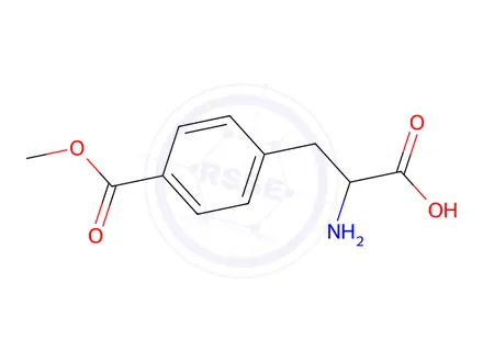 Chemical structure of Phenylalanine, 4-(methoxycarbonyl)-(9CI)