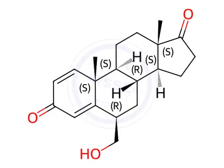 Chemical structure of 6β-Hydroxymethylandrosta-1,4-diene-3,17-dione