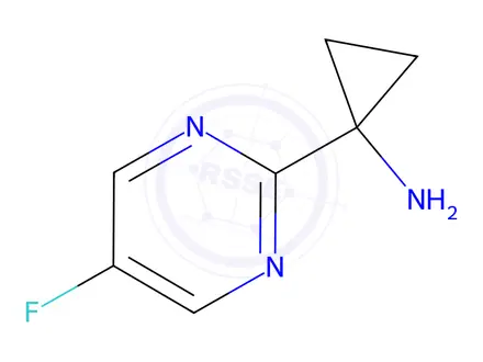 Chemical structure of 1-(5-fluoropyrimidin-2-yl)cyclopropan-1-amine